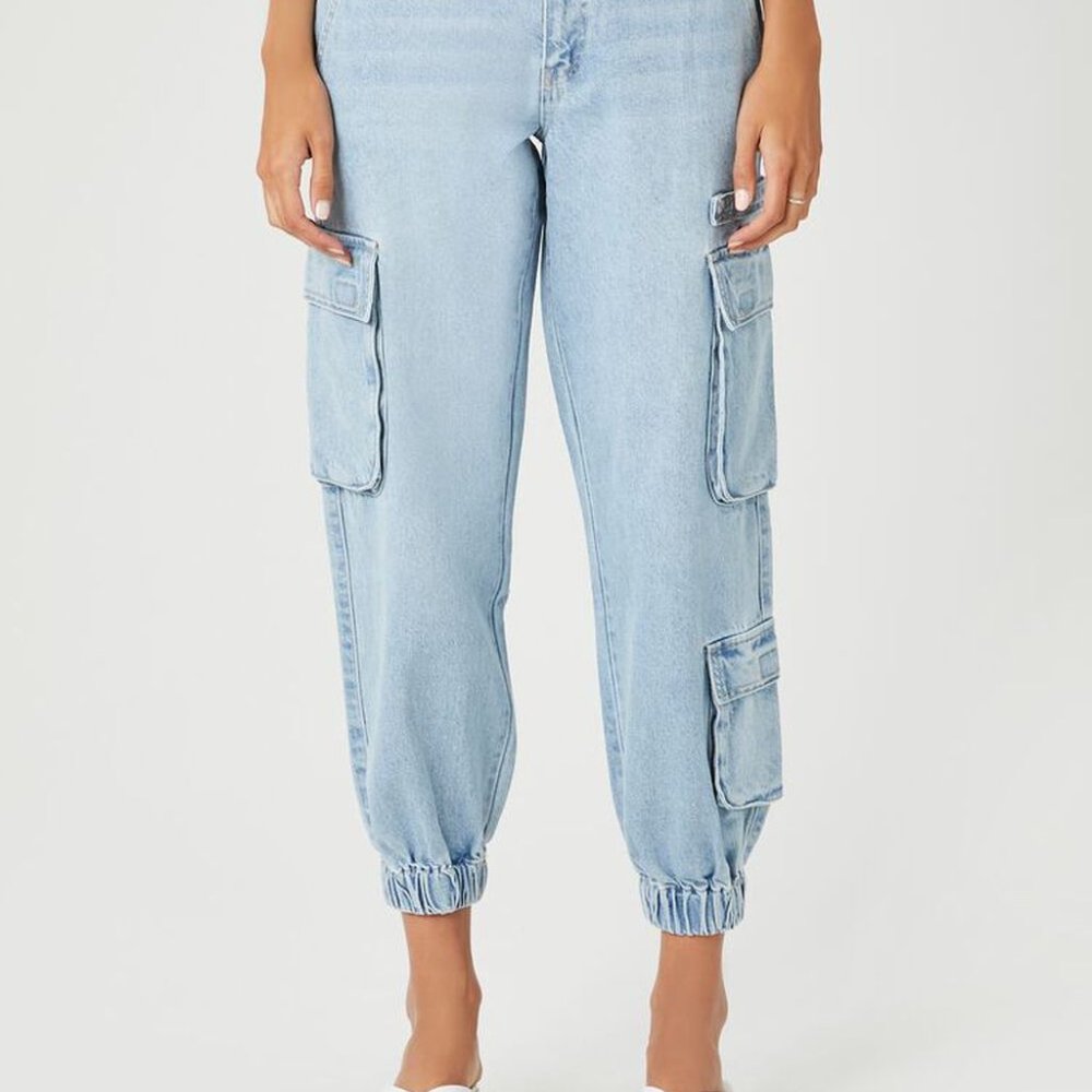 Forever 21 Cargo Denim Joggers